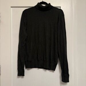 Buck Mason Men’s California Cashmere Turtleneck Sweater Size M gray/green